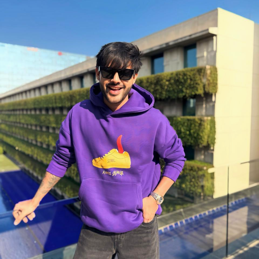 Stebin with Purple hoodie